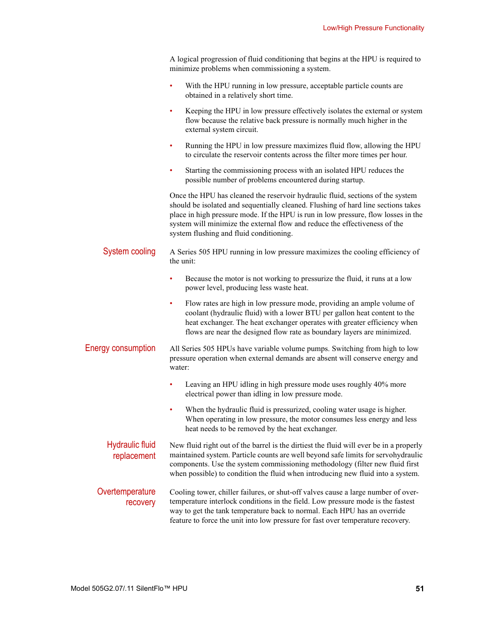 MTS Series 505G2 SilentFlo Hydraulic Power Unit Model 505G2-11 User Manual | Page 51 / 86