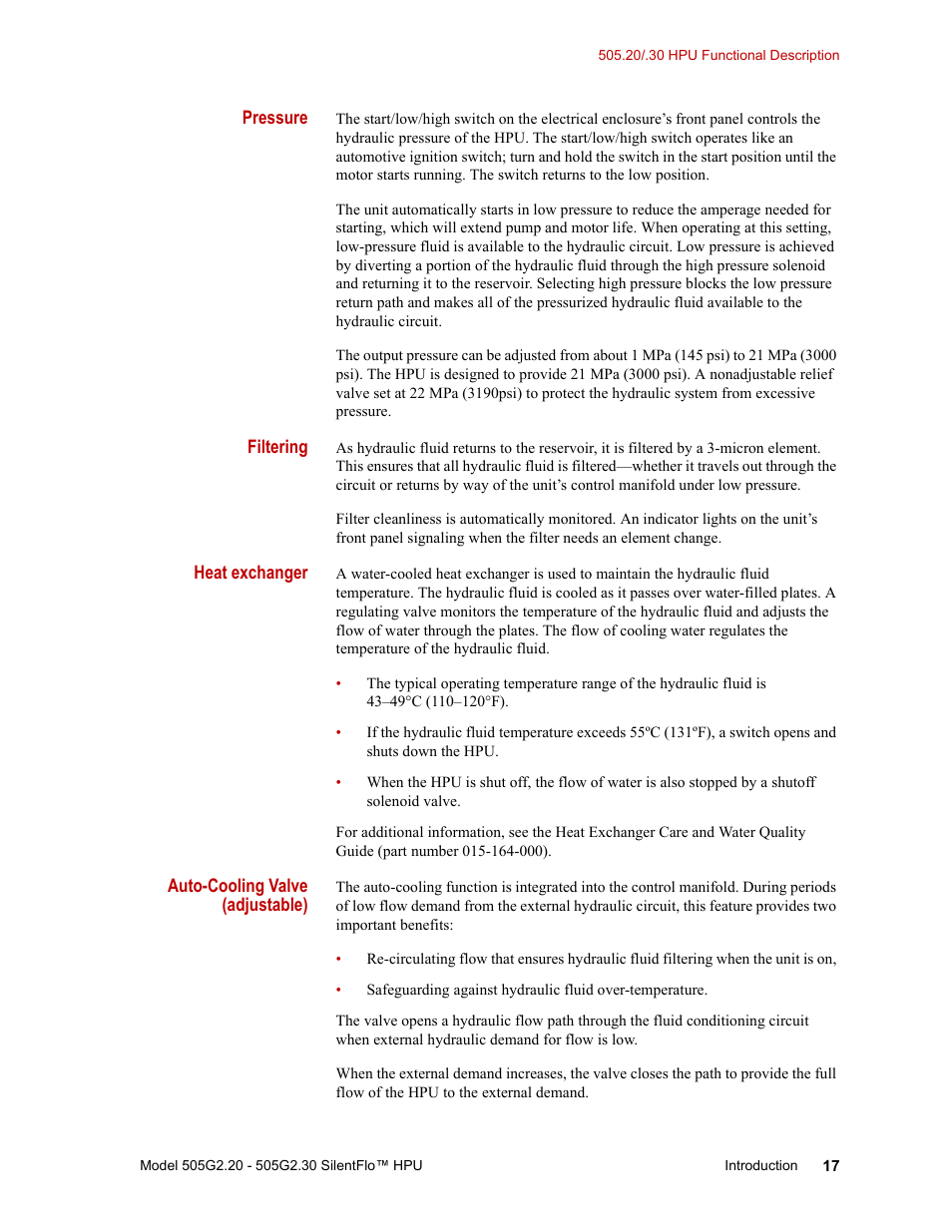 MTS Series 505G2 SilentFlo Hydraulic Power Unit Model 505G2-30 User Manual | Page 17 / 90