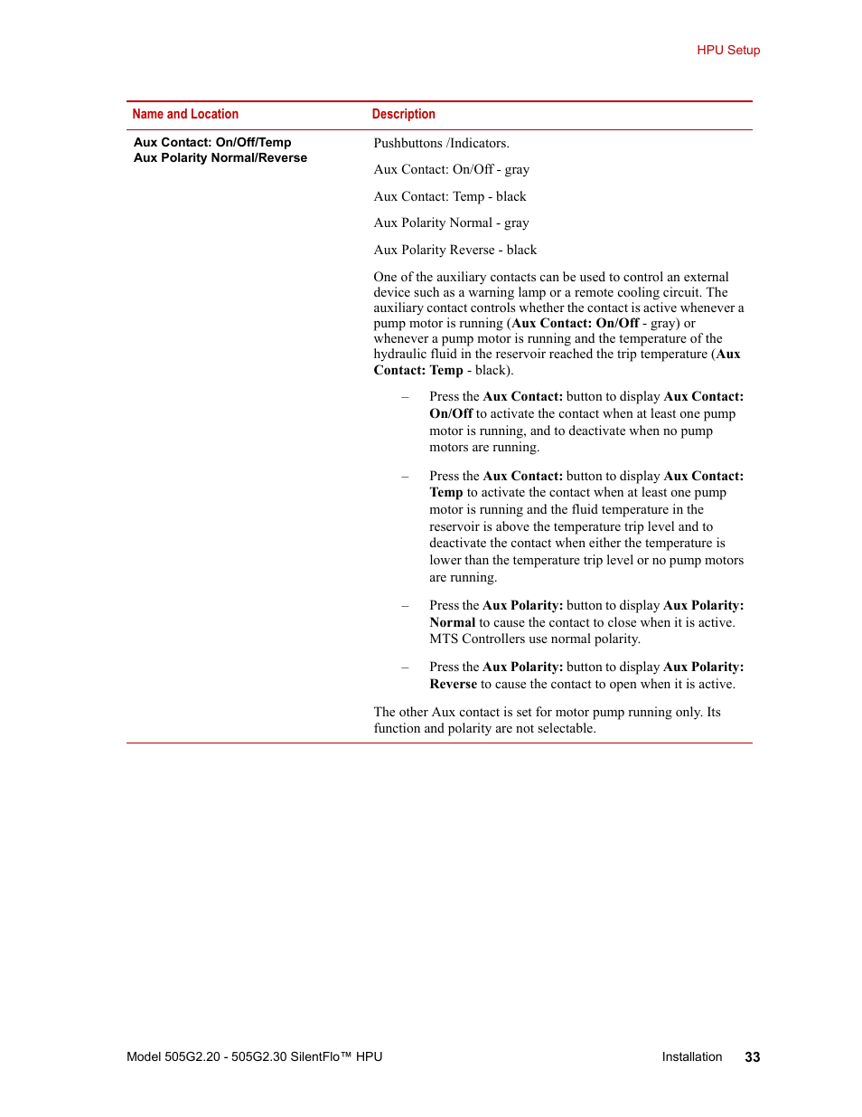 MTS Series 505G2 SilentFlo Hydraulic Power Unit Model 505G2-30 User Manual | Page 33 / 90