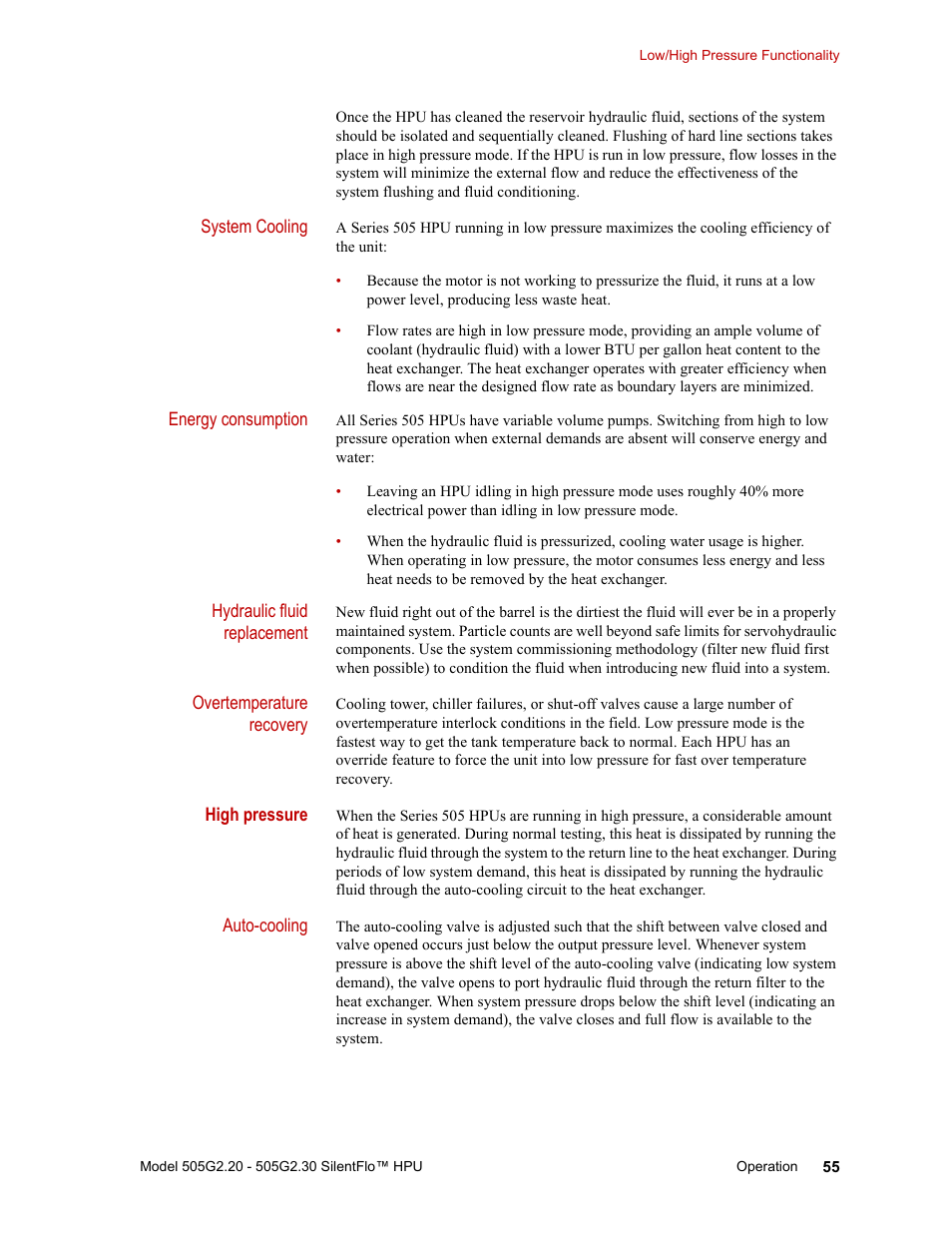 MTS Series 505G2 SilentFlo Hydraulic Power Unit Model 505G2-30 User Manual | Page 55 / 90