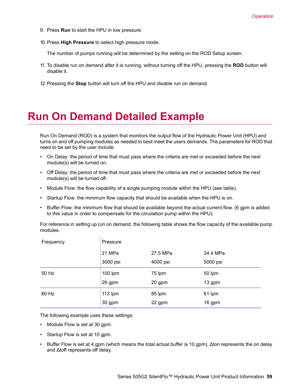 Run on demand detailed example | MTS Series 505G2 SilentFlo Hydraulic Power Unit Model 505G2-180 User Manual | Page 59 / 100
