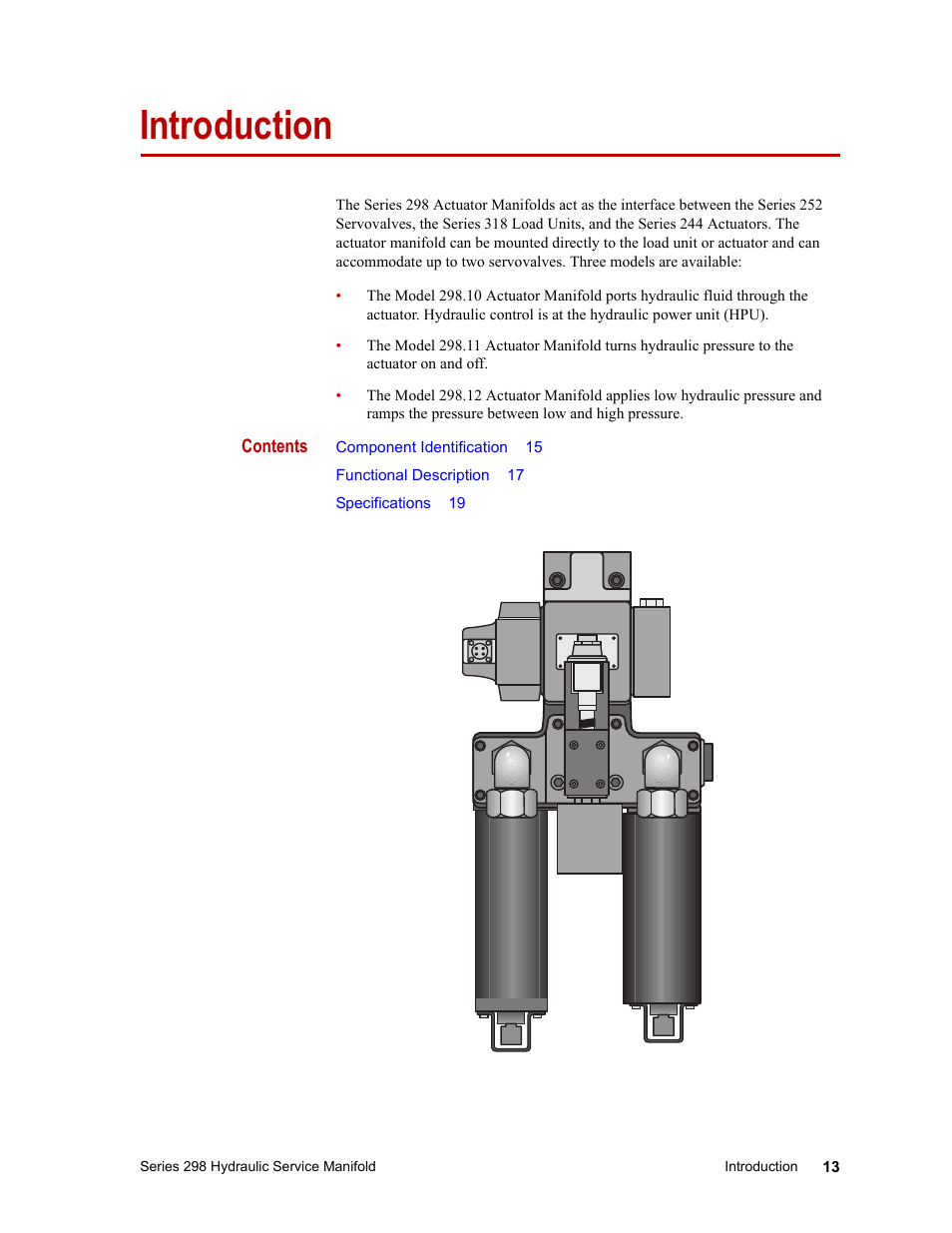 MTS Series 298 Hydraulic Service Manifold User Manual | Page 13 / 38