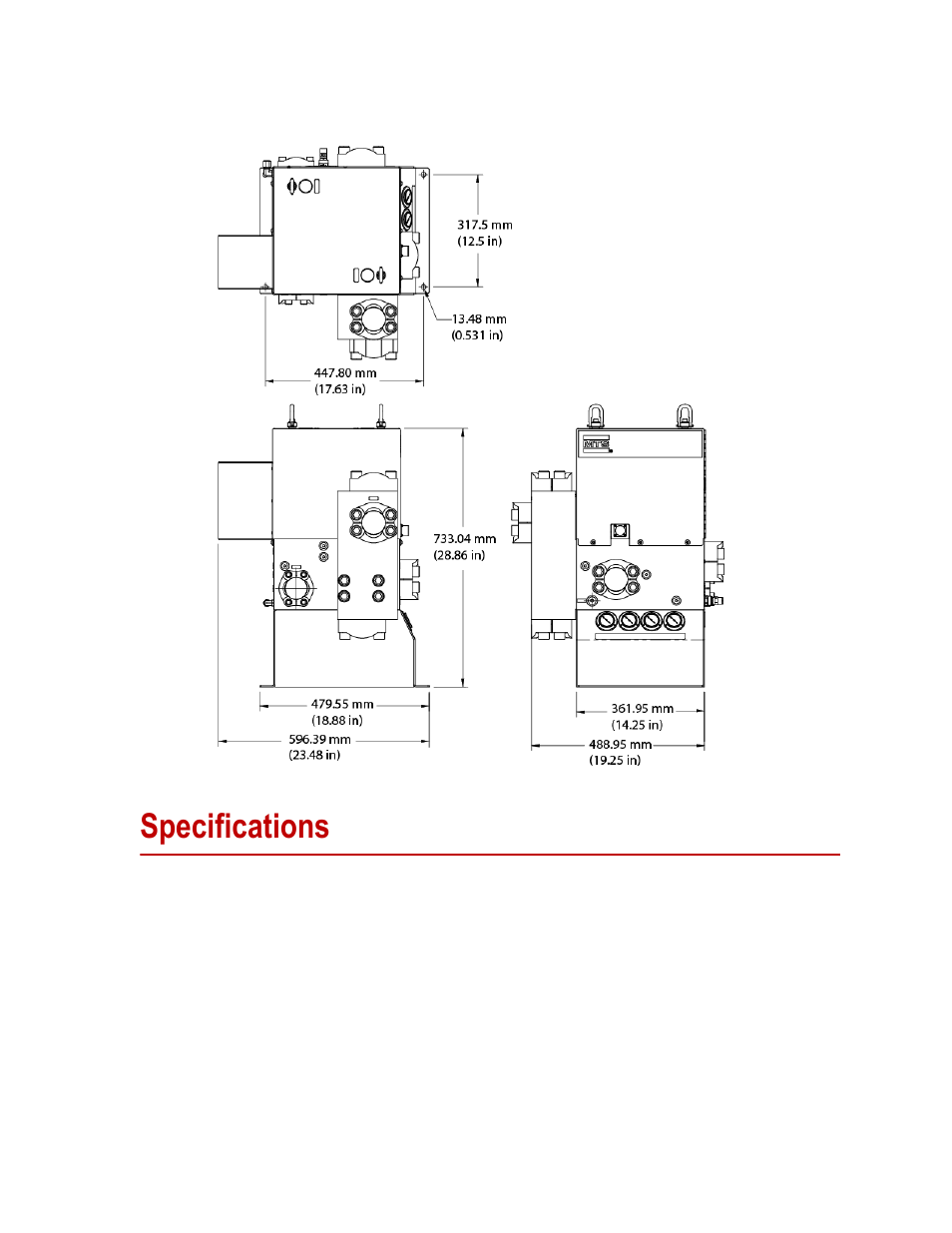 Specifications, Specifications 21 | MTS Isolation Service Manifold User Manual | Page 21 / 40