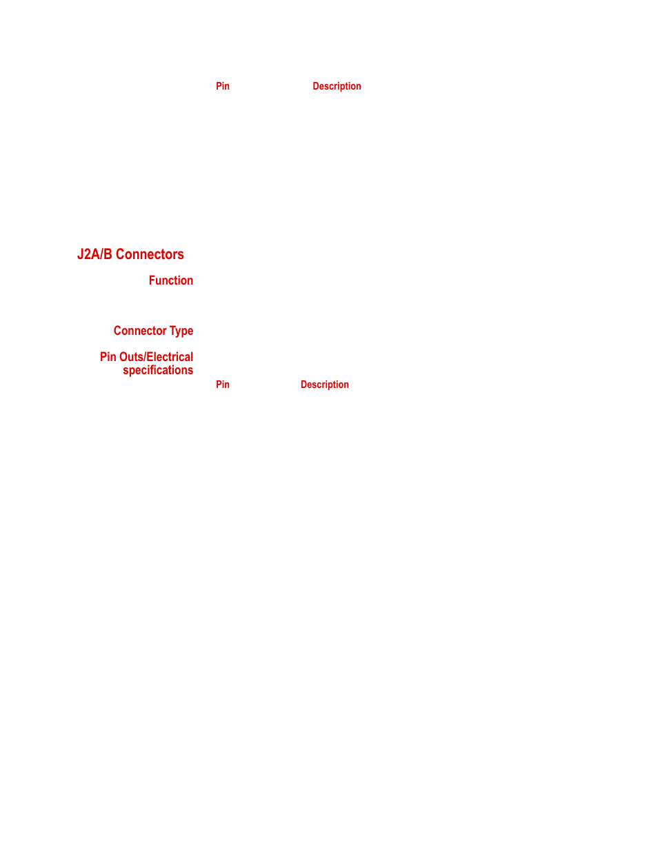 J2a/b connectors, J2a/b connectors 16 | MTS Isolation Service Manifold Controller User Manual | Page 16 / 36
