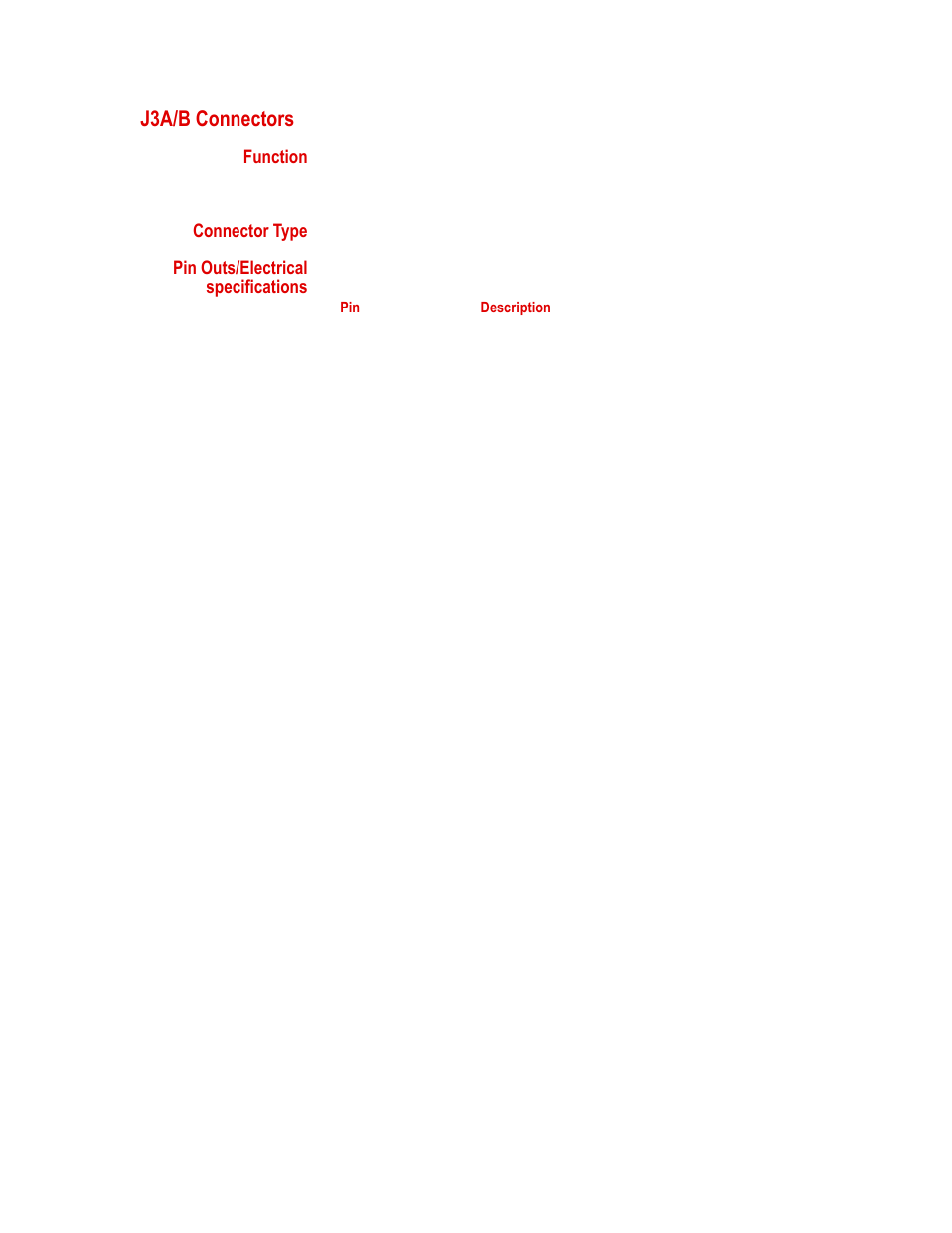 J3a/b connectors, J3a/b connectors 17 | MTS Isolation Service Manifold Controller User Manual | Page 17 / 36