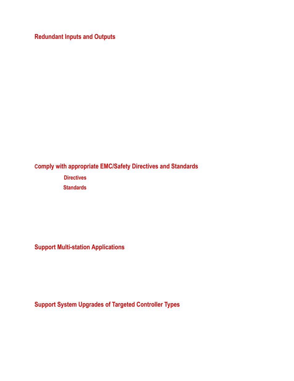 Redundant inputs and outputs, Support multi-station applications, Redundant inputs and outputs 22 | Support multi-station applications 22 | MTS Isolation Service Manifold Controller User Manual | Page 22 / 36