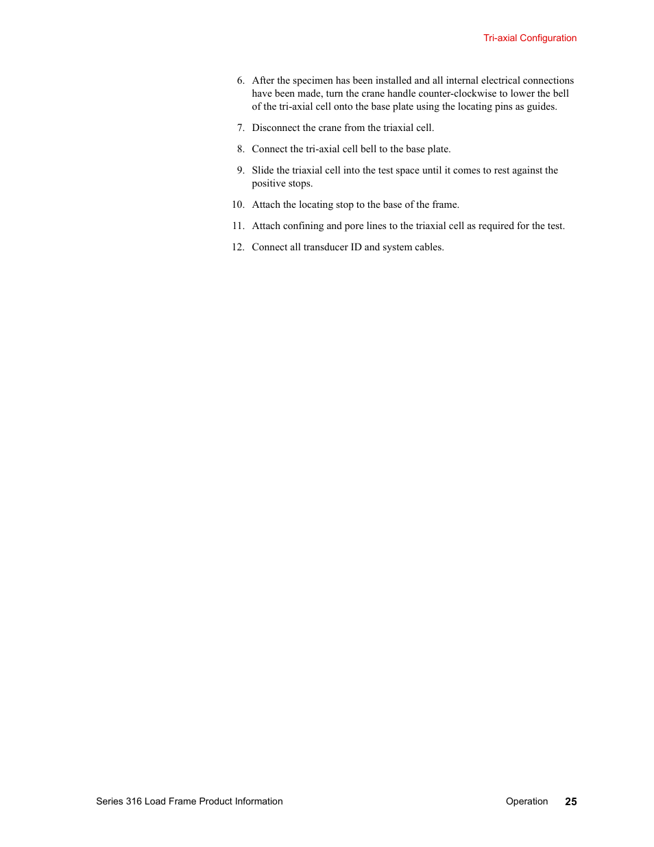 MTS 316 Load Frame User Manual | Page 25 / 44