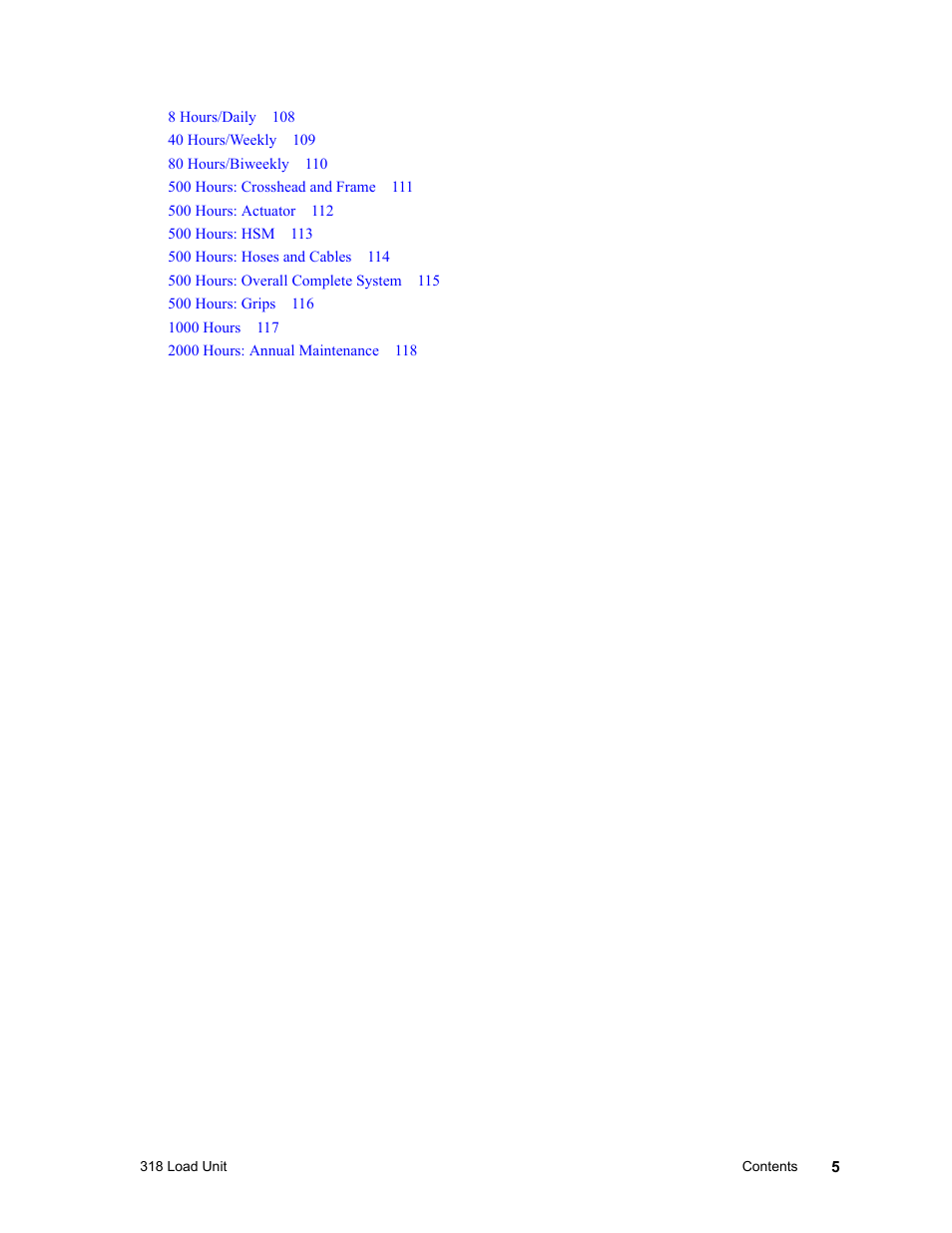 MTS 318 Load Unit User Manual | Page 5 / 120