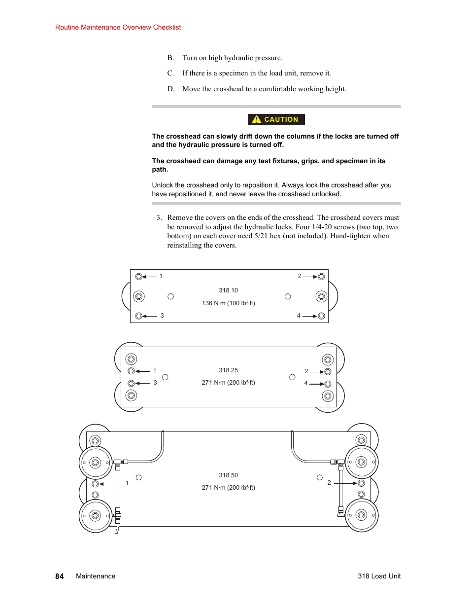 MTS 318 Load Unit User Manual | Page 84 / 120