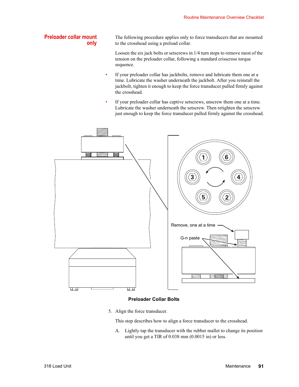 MTS 318 Load Unit User Manual | Page 91 / 120