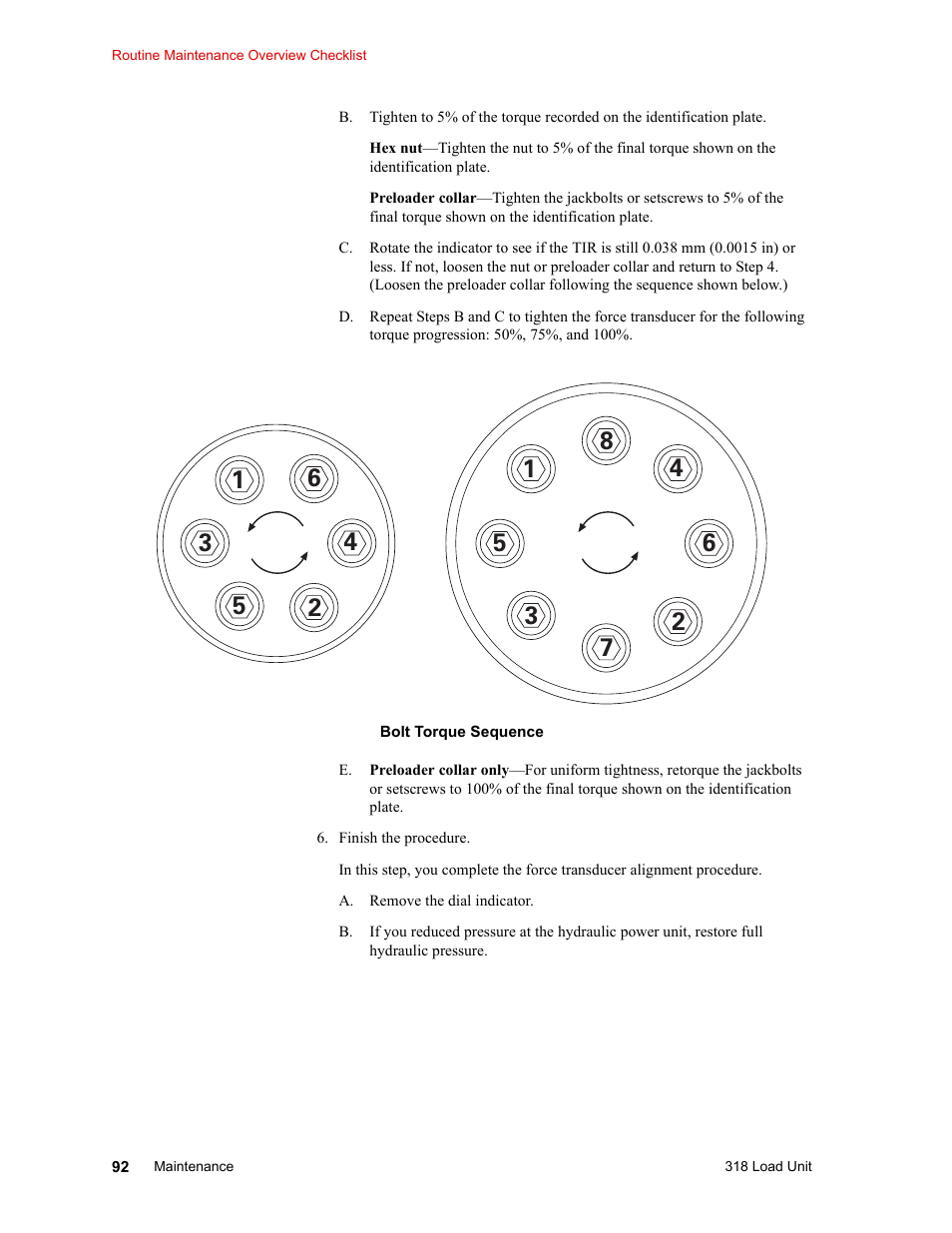 MTS 318 Load Unit User Manual | Page 92 / 120