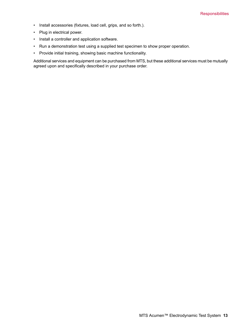 MTS Acumen Electrodynamic Lift and Move Guide User Manual | Page 13 / 26