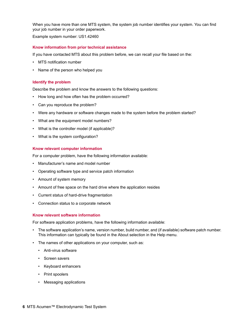 MTS Acumen Electrodynamic Lift and Move Guide User Manual | Page 6 / 26
