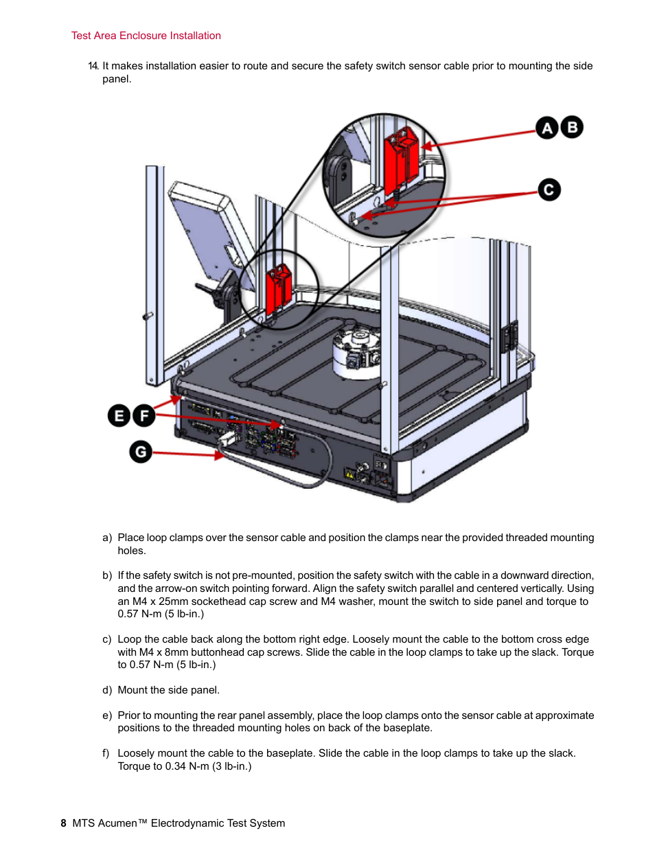 MTS Acumen Electrodynamic Test Area Enclosure User Manual | Page 8 / 18