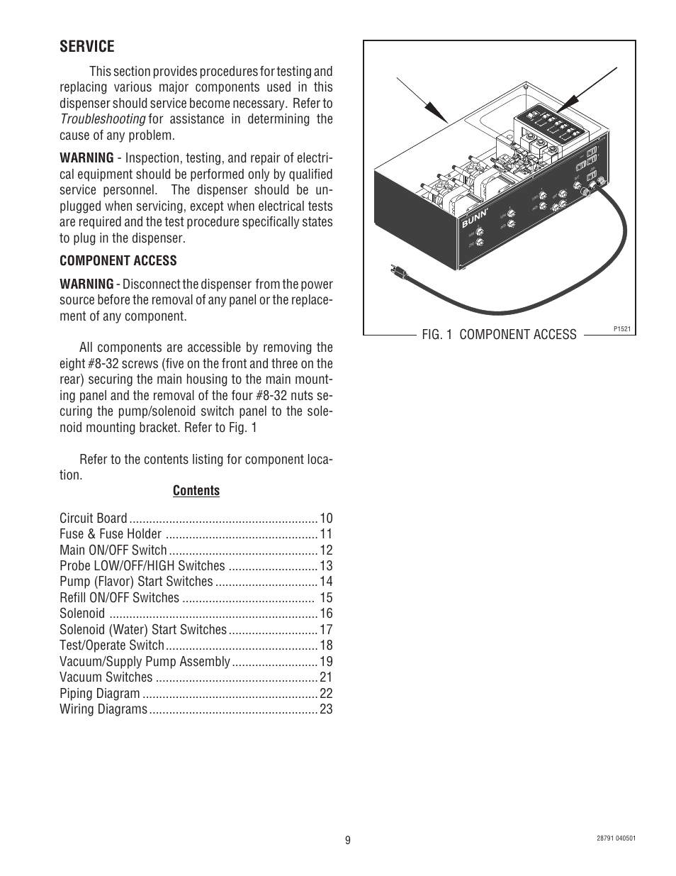 Service, Troubleshooting | Bunn AFPO-2 User Manual | Page 9 / 25