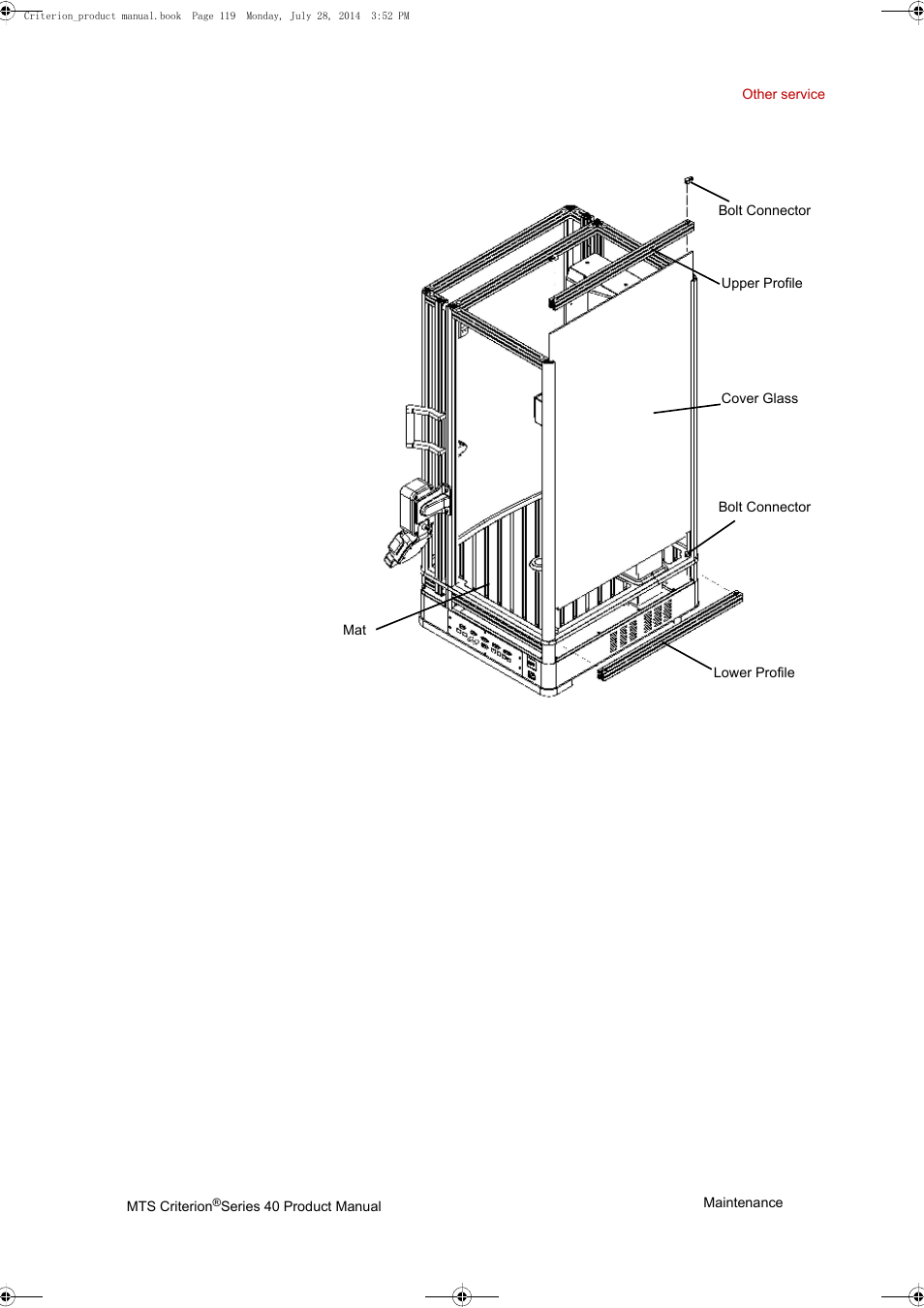 Other service, Other service 119 | MTS Criterion 40 - Manual User Manual | Page 119 / 138