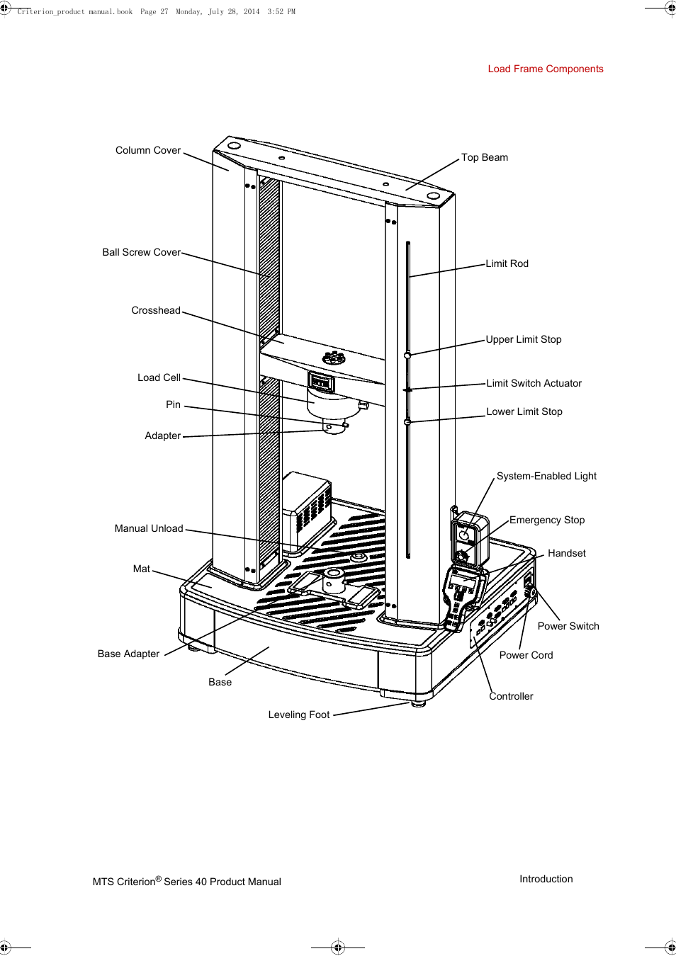 MTS Criterion 40 - Manual User Manual | Page 27 / 138