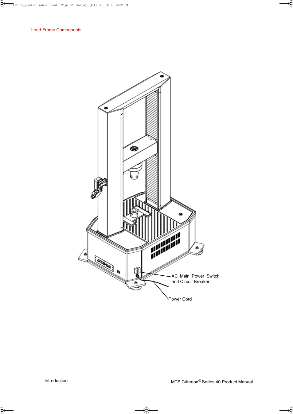 MTS Criterion 40 - Manual User Manual | Page 32 / 138