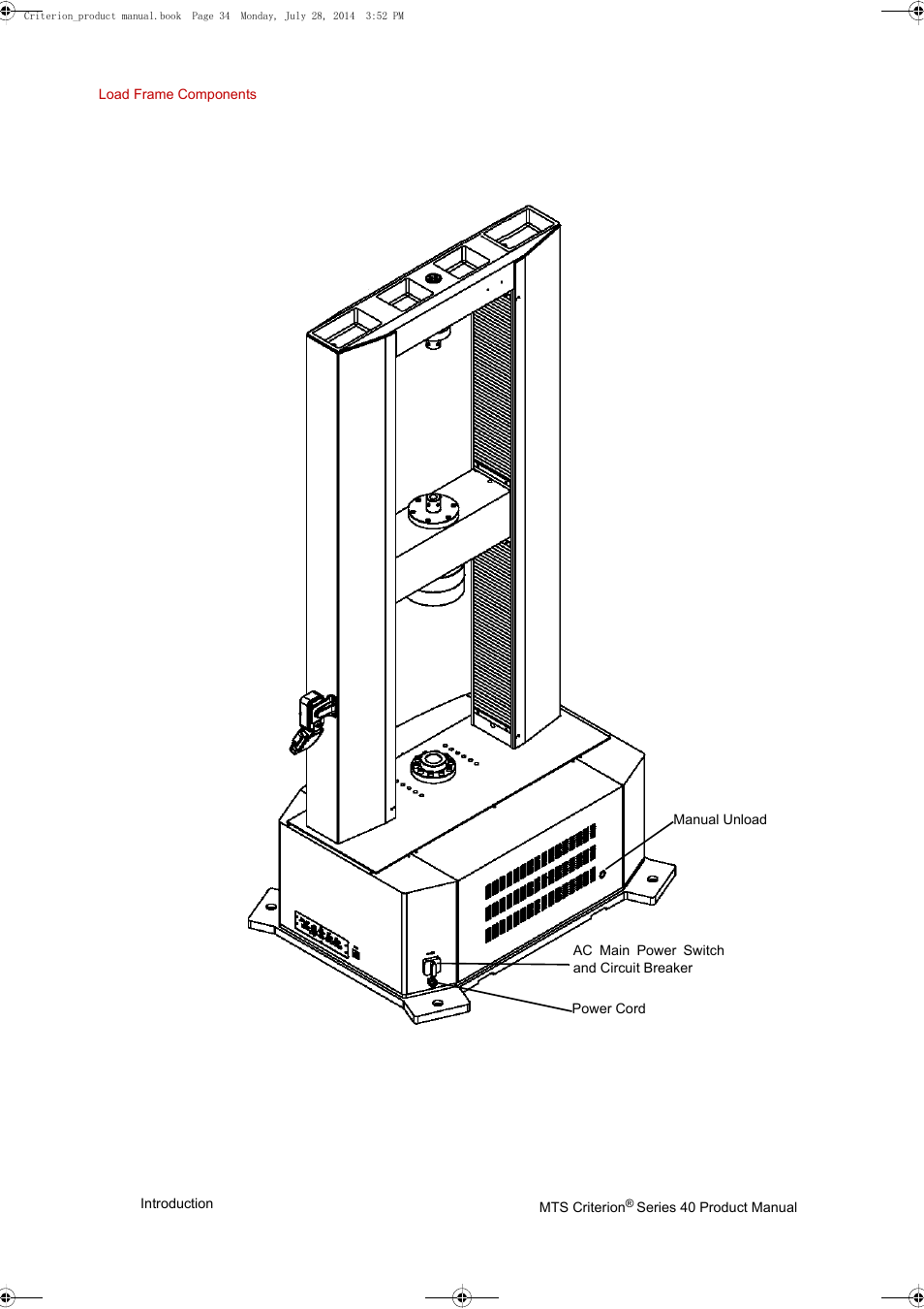 MTS Criterion 40 - Manual User Manual | Page 34 / 138
