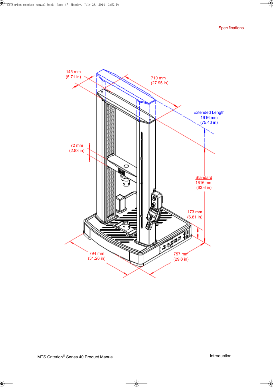 MTS Criterion 40 - Manual User Manual | Page 47 / 138