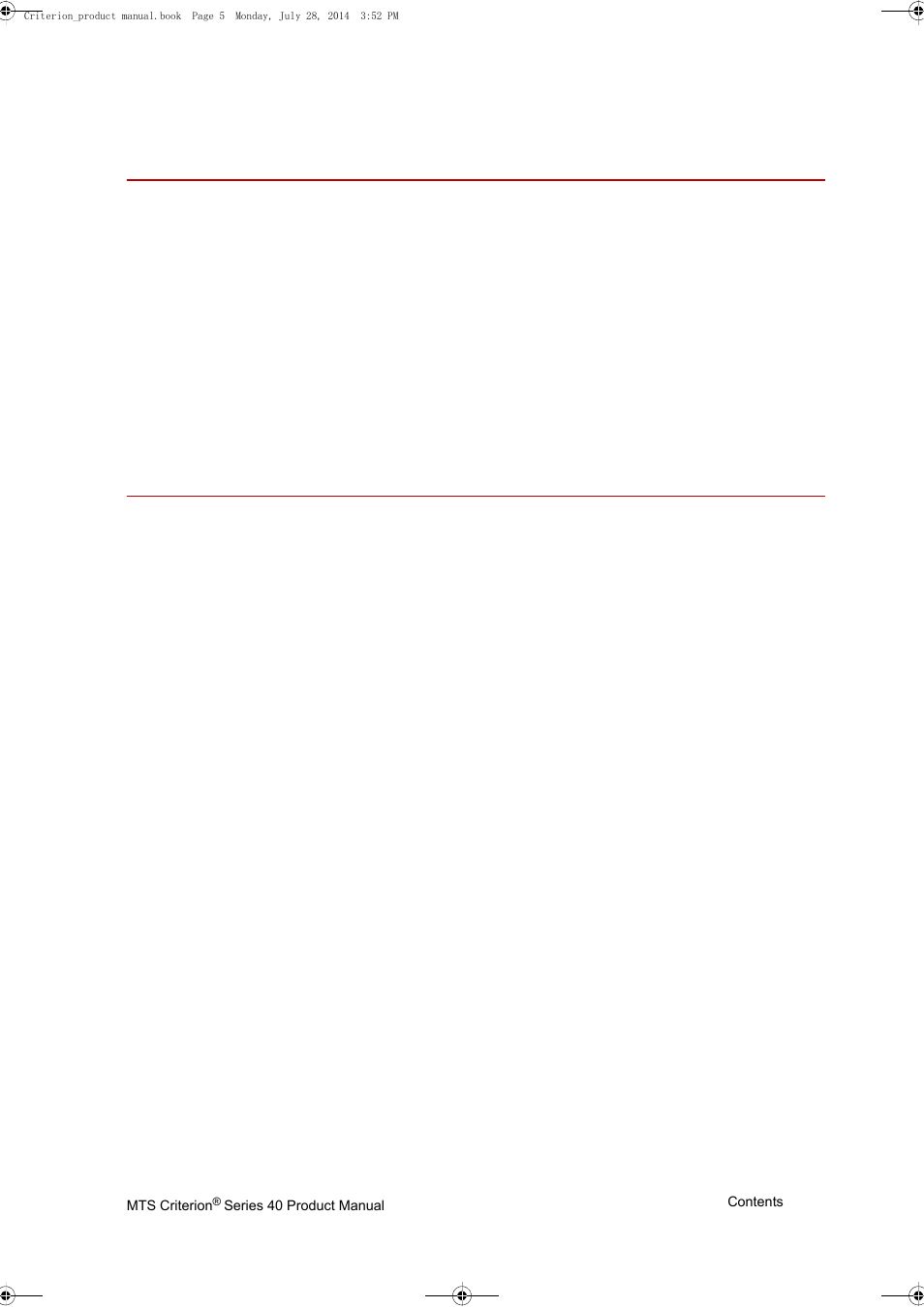 Declaration of conformity 135 | MTS Criterion 40 - Manual User Manual | Page 5 / 138