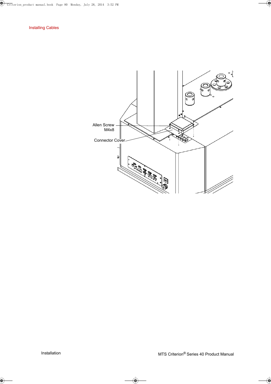 Ni signal acquisition box mounting | MTS Criterion 40 - Manual User Manual | Page 80 / 138