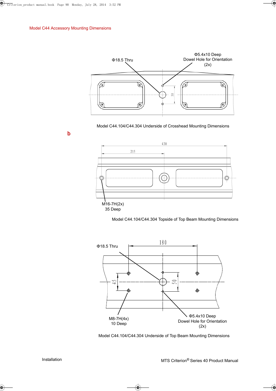 Top b eam | MTS Criterion 40 - Manual User Manual | Page 90 / 138