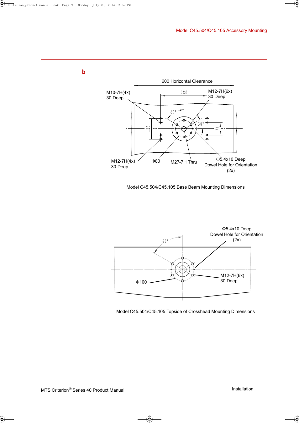 Base b eam crosshead | MTS Criterion 40 - Manual User Manual | Page 93 / 138