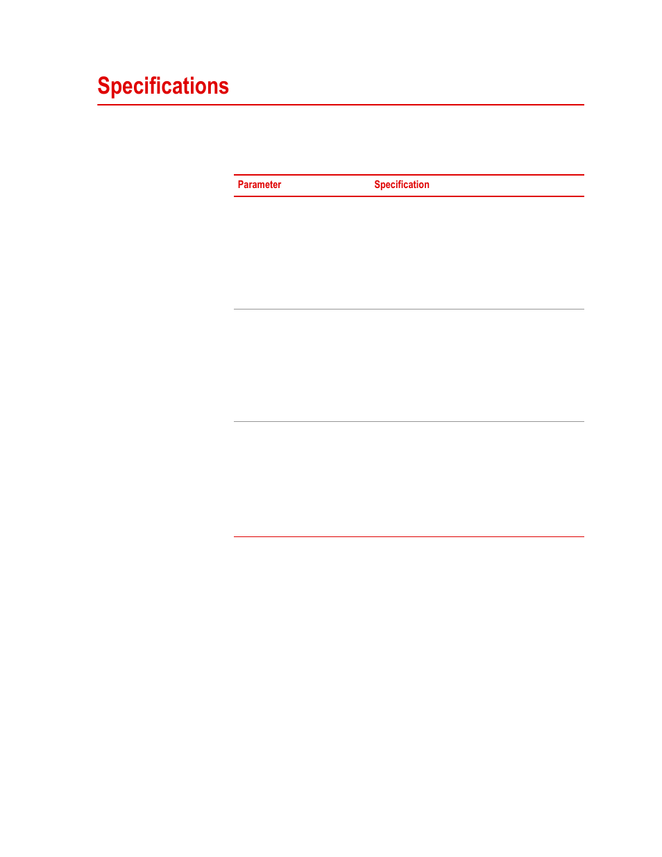 Specifications, Specifications 19 | MTS Series 311 Load Frame User Manual | Page 19 / 86