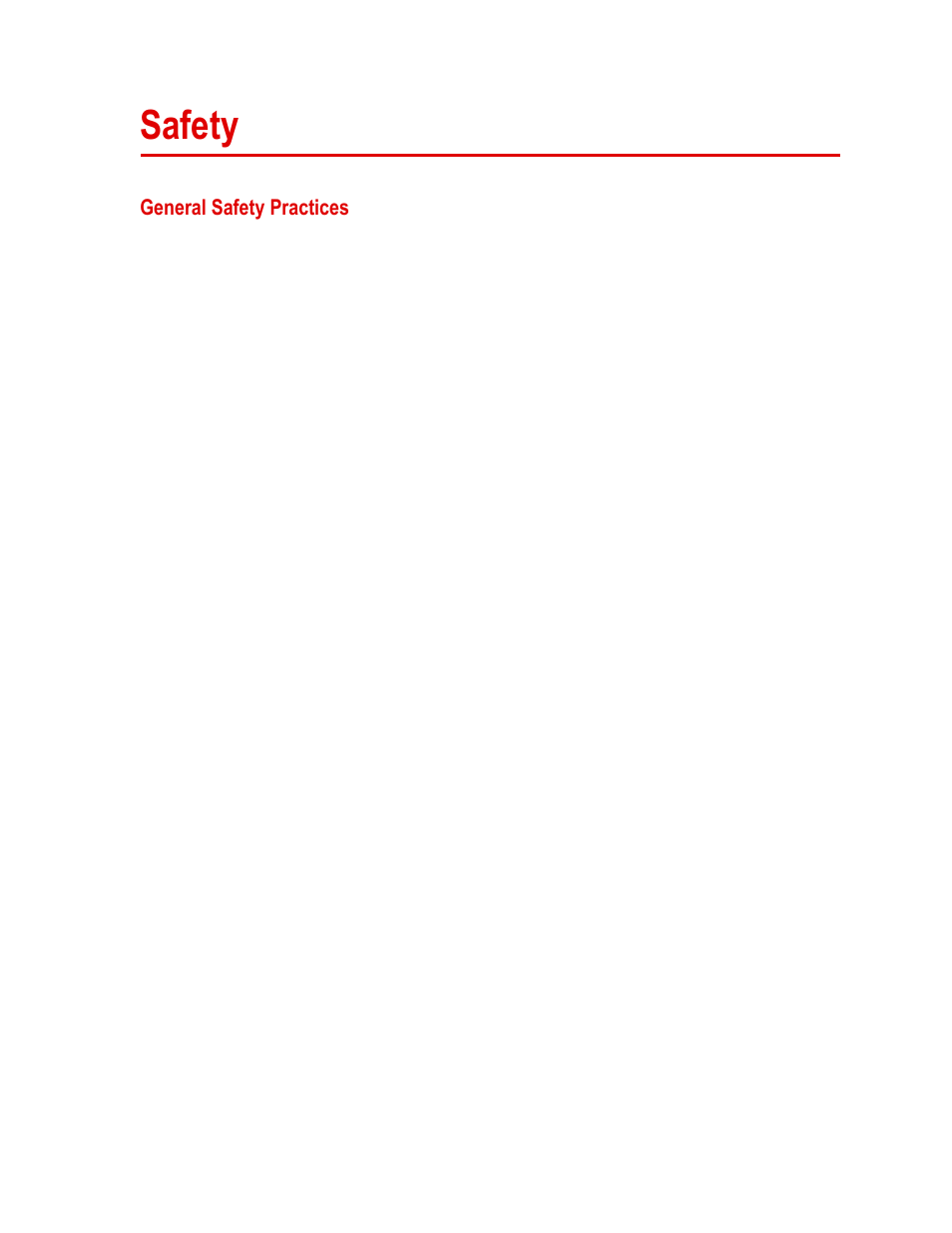 Safety, General safety practices, Safety 21 | MTS Series 311 Load Frame User Manual | Page 21 / 86