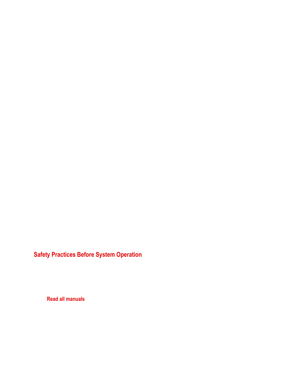 Safety practices before system operation | MTS Series 311 Load Frame User Manual | Page 22 / 86