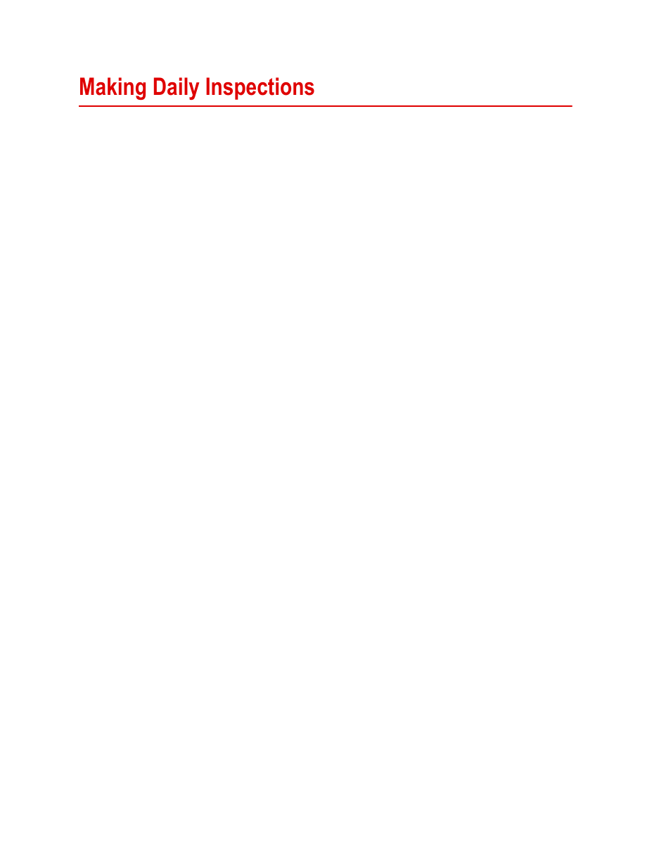 Making daily inspections, Making daily inspections 52 | MTS Series 311 Load Frame User Manual | Page 52 / 86