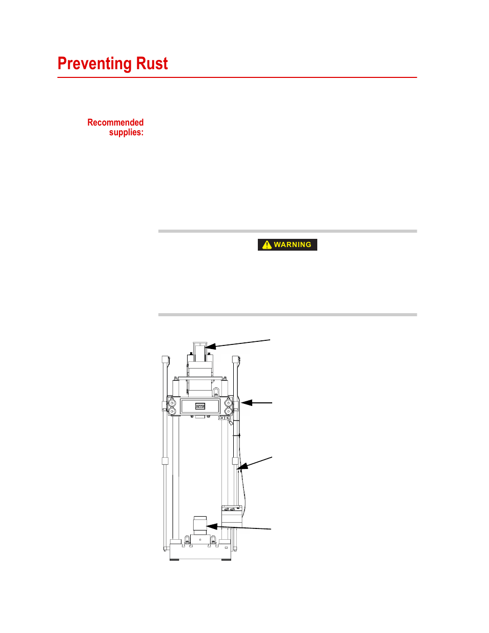 Preventing rust, Preventing rust 54 | MTS Series 311 Load Frame User Manual | Page 54 / 86