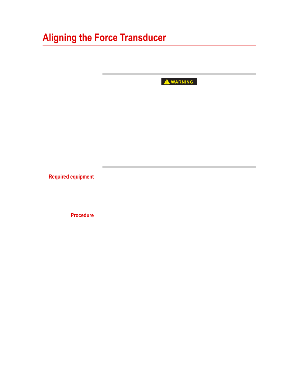 Aligning the force transducer, Aligning the force transducer 61 | MTS Series 311 Load Frame User Manual | Page 61 / 86