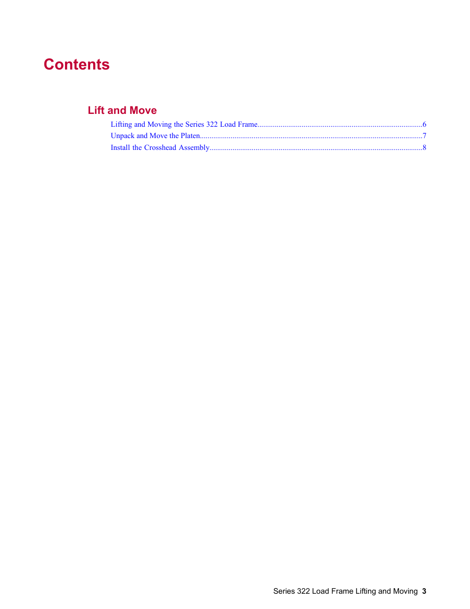 MTS Series 322 Load Frame Lifting and Moving User Manual | Page 3 / 16