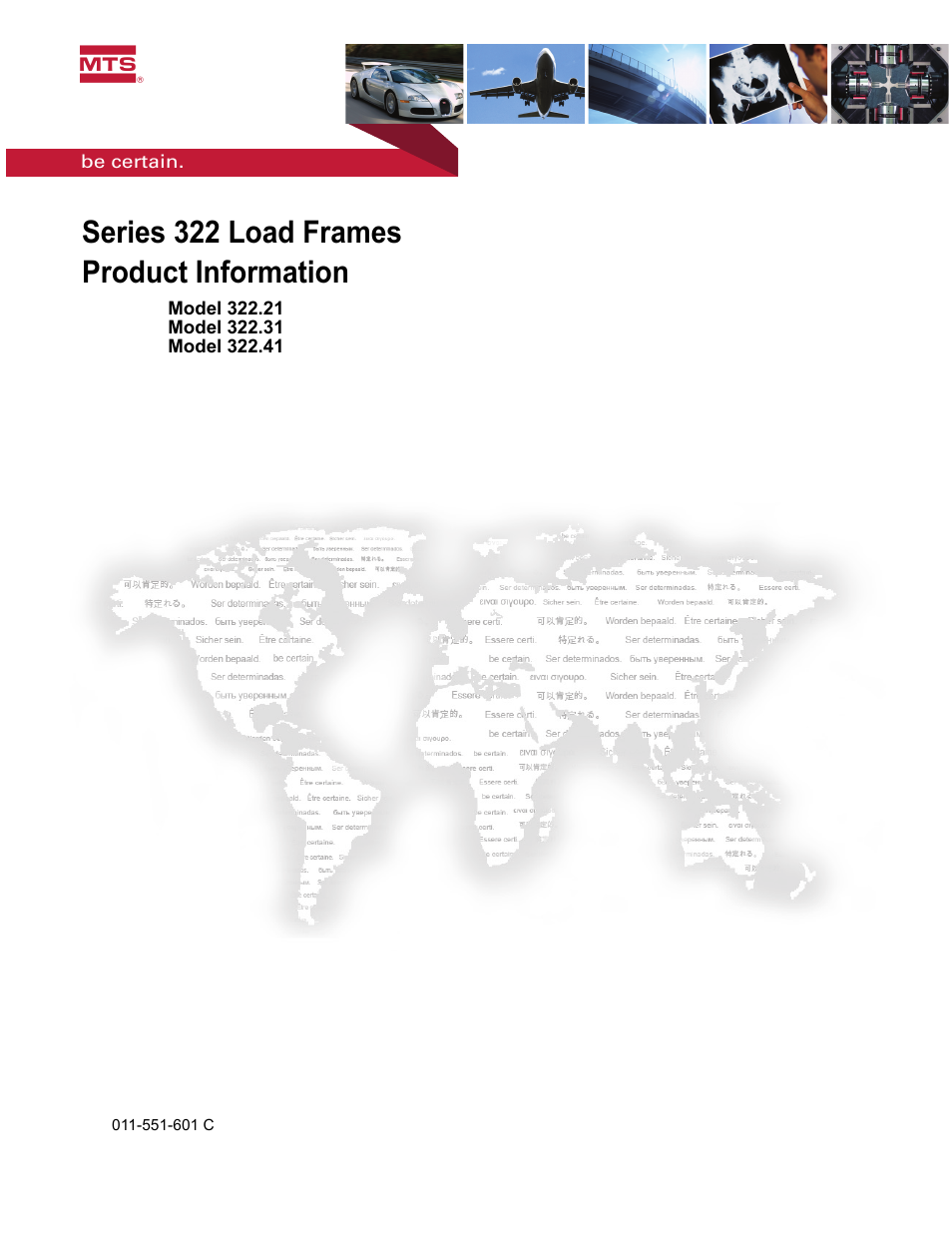 MTS Series 322 Load Frames User Manual | 96 pages