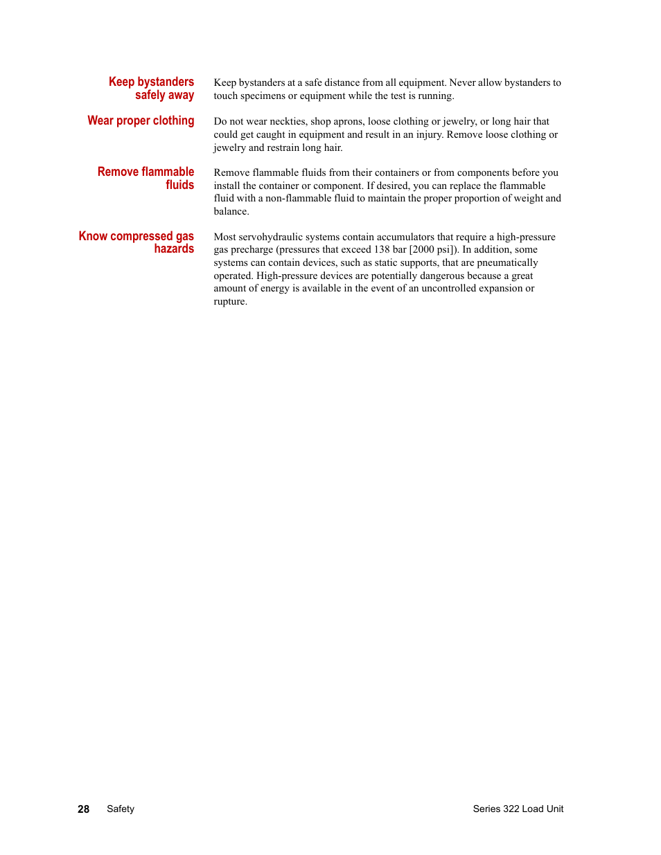 MTS Series 322 Load Frames User Manual | Page 28 / 96