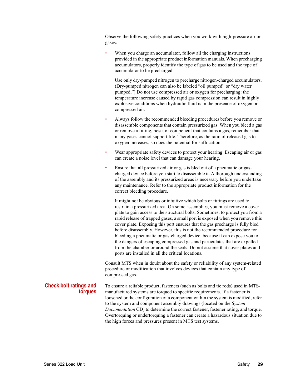 MTS Series 322 Load Frames User Manual | Page 29 / 96