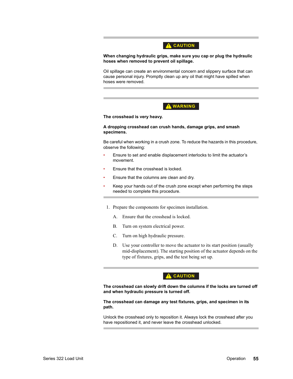 MTS Series 322 Load Frames User Manual | Page 55 / 96