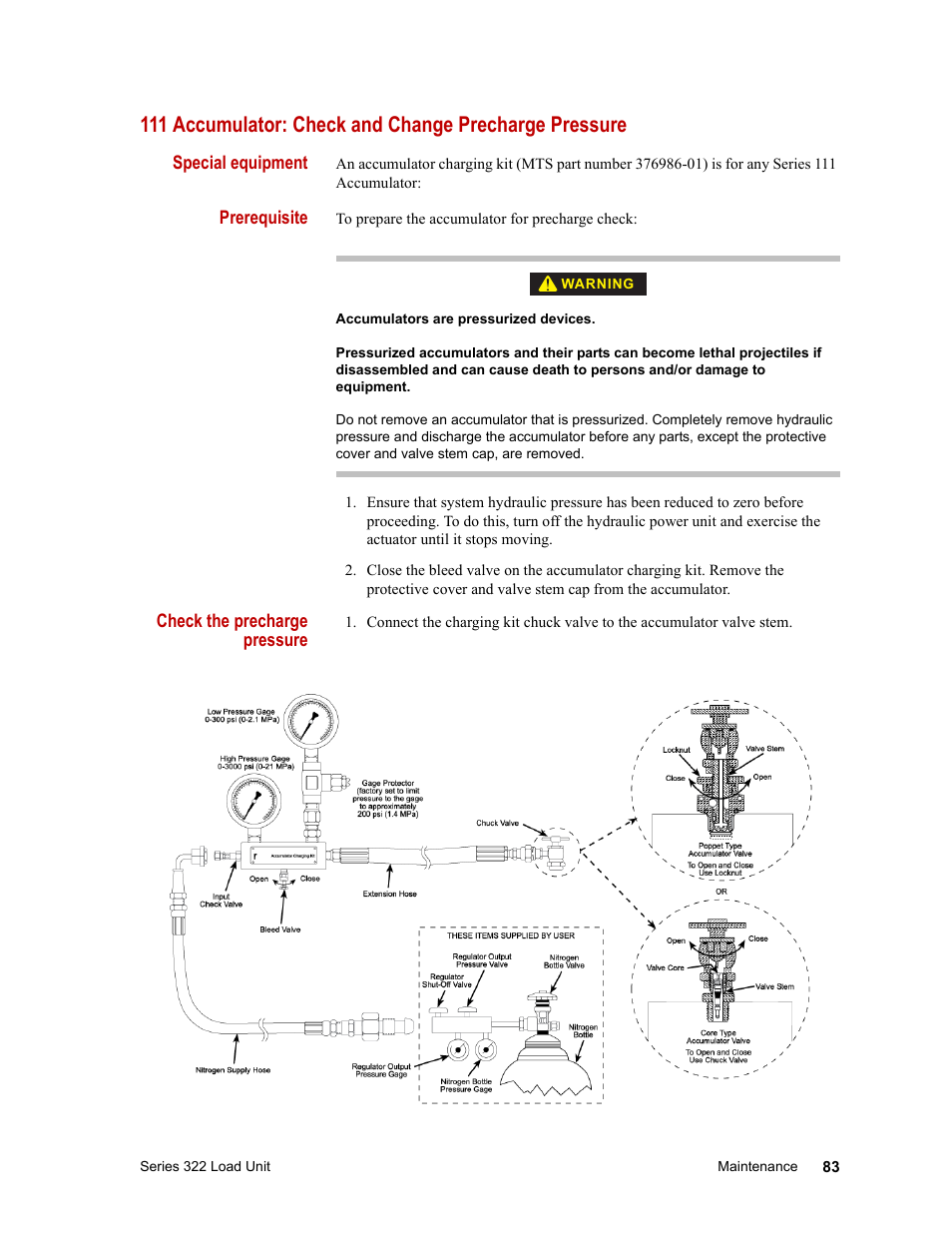 MTS Series 322 Load Frames User Manual | Page 83 / 96