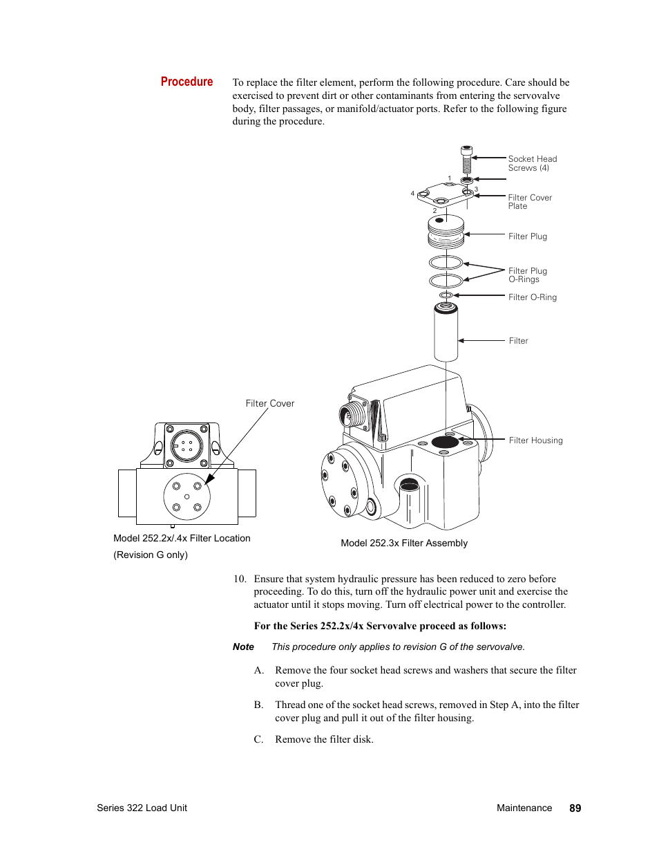 Procedure | MTS Series 322 Load Frames User Manual | Page 89 / 96