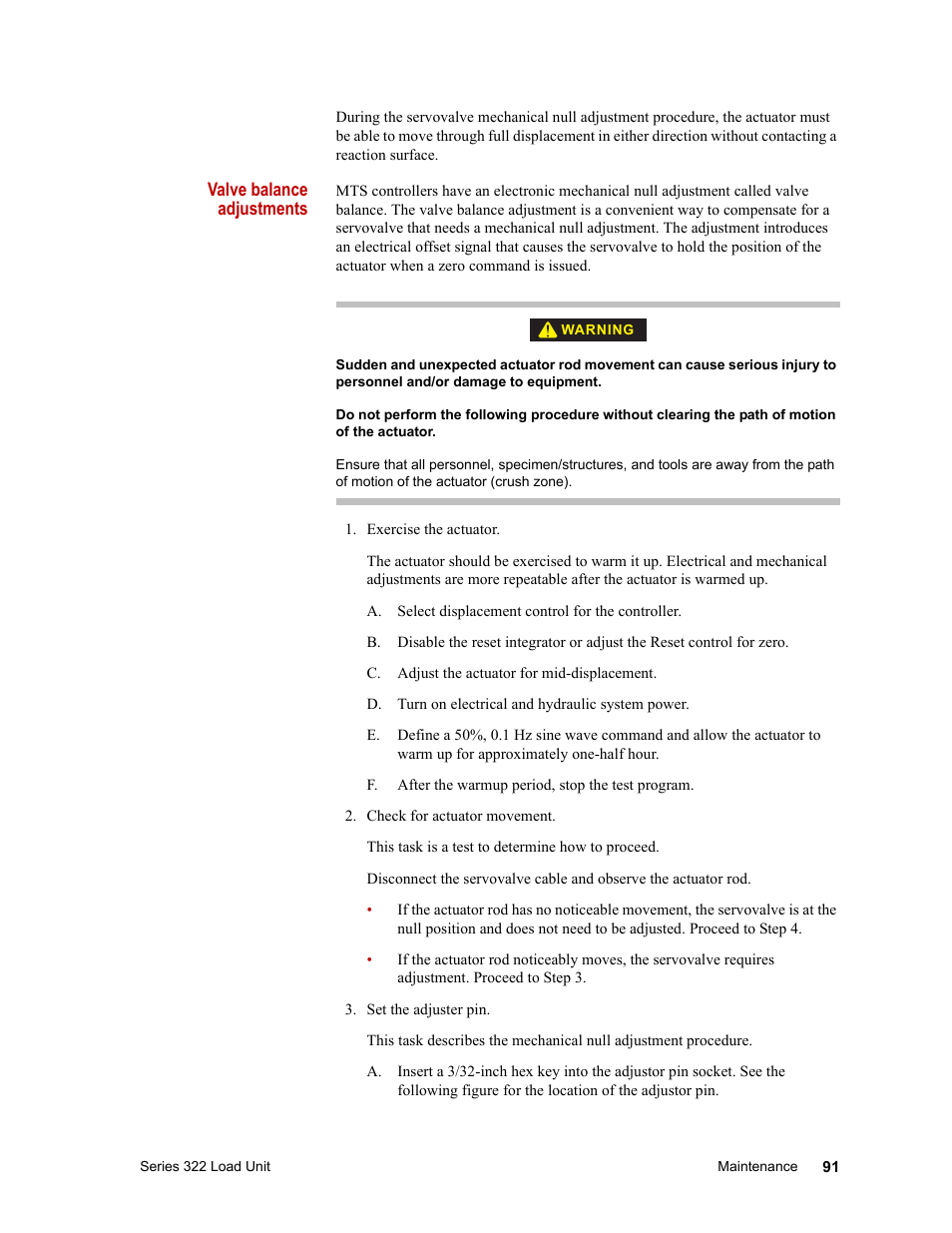 MTS Series 322 Load Frames User Manual | Page 91 / 96
