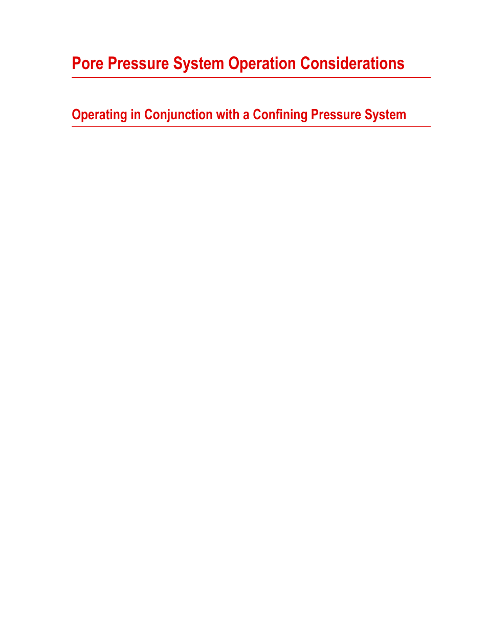 Pore pressure system operation considerations, Pore pressure system operation considerations 23 | MTS Model 286-30 Pore Pressure Intensifier User Manual | Page 23 / 44