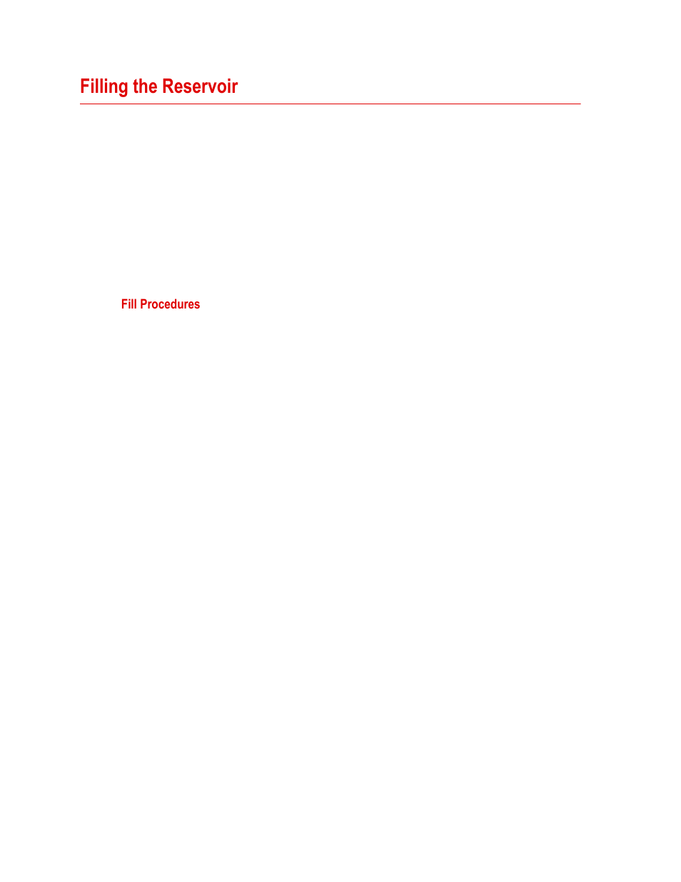 Filling the reservoir, Filling the reservoir 30 | MTS Model 286-30 Pore Pressure Intensifier User Manual | Page 30 / 44