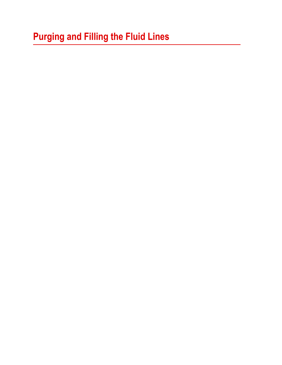 Purging and filling the fluid lines, Purging and filling the fluid lines 16 | MTS Model 286-31 Transient Permeability Pore Pressure Intensifier User Manual | Page 16 / 84