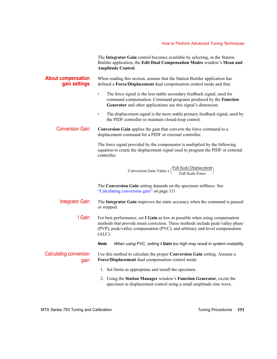 MTS Series 793 User Manual | Page 111 / 218