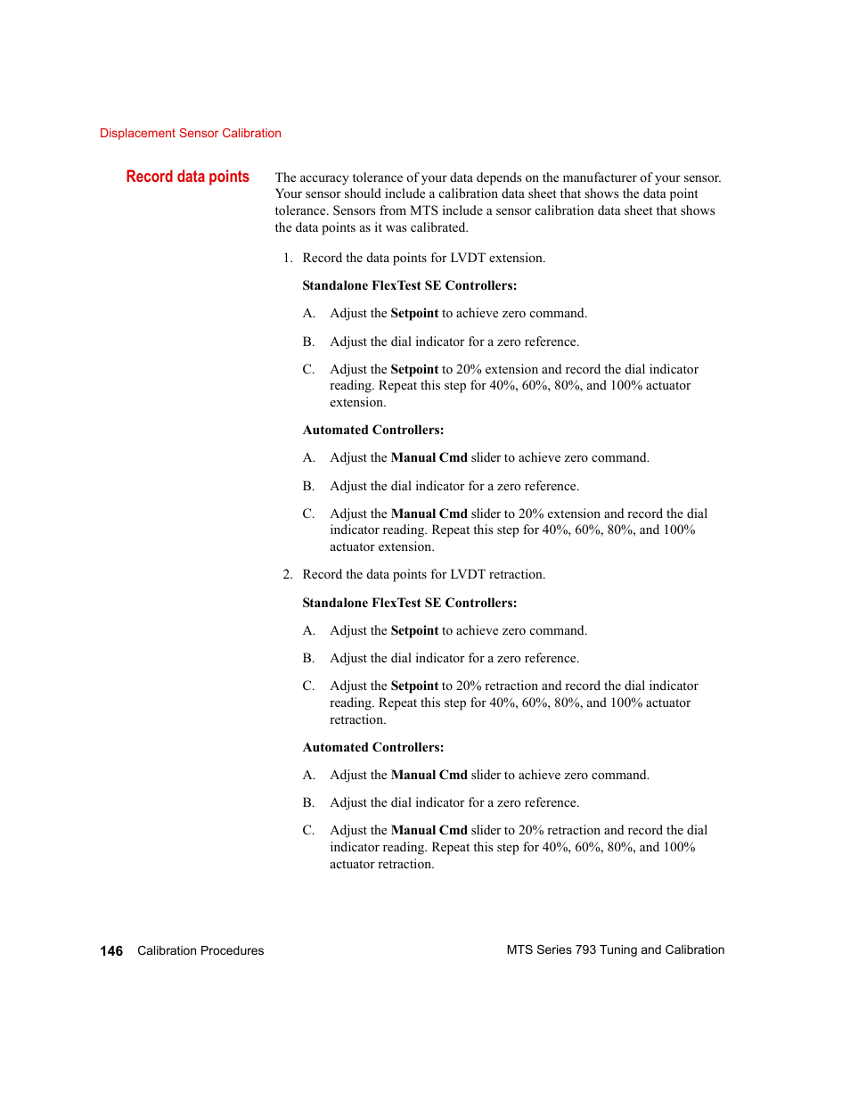 MTS Series 793 User Manual | Page 146 / 218