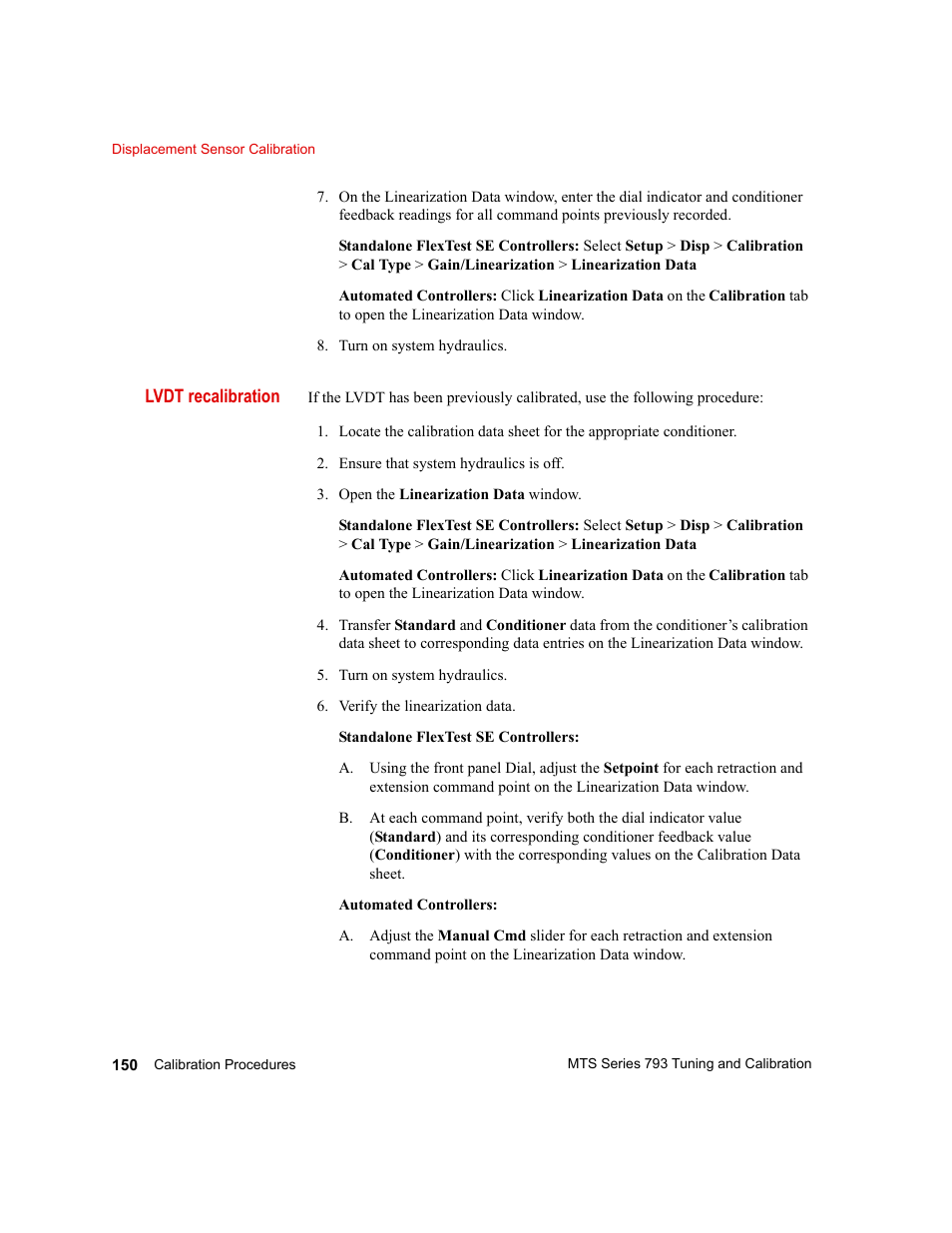 MTS Series 793 User Manual | Page 150 / 218