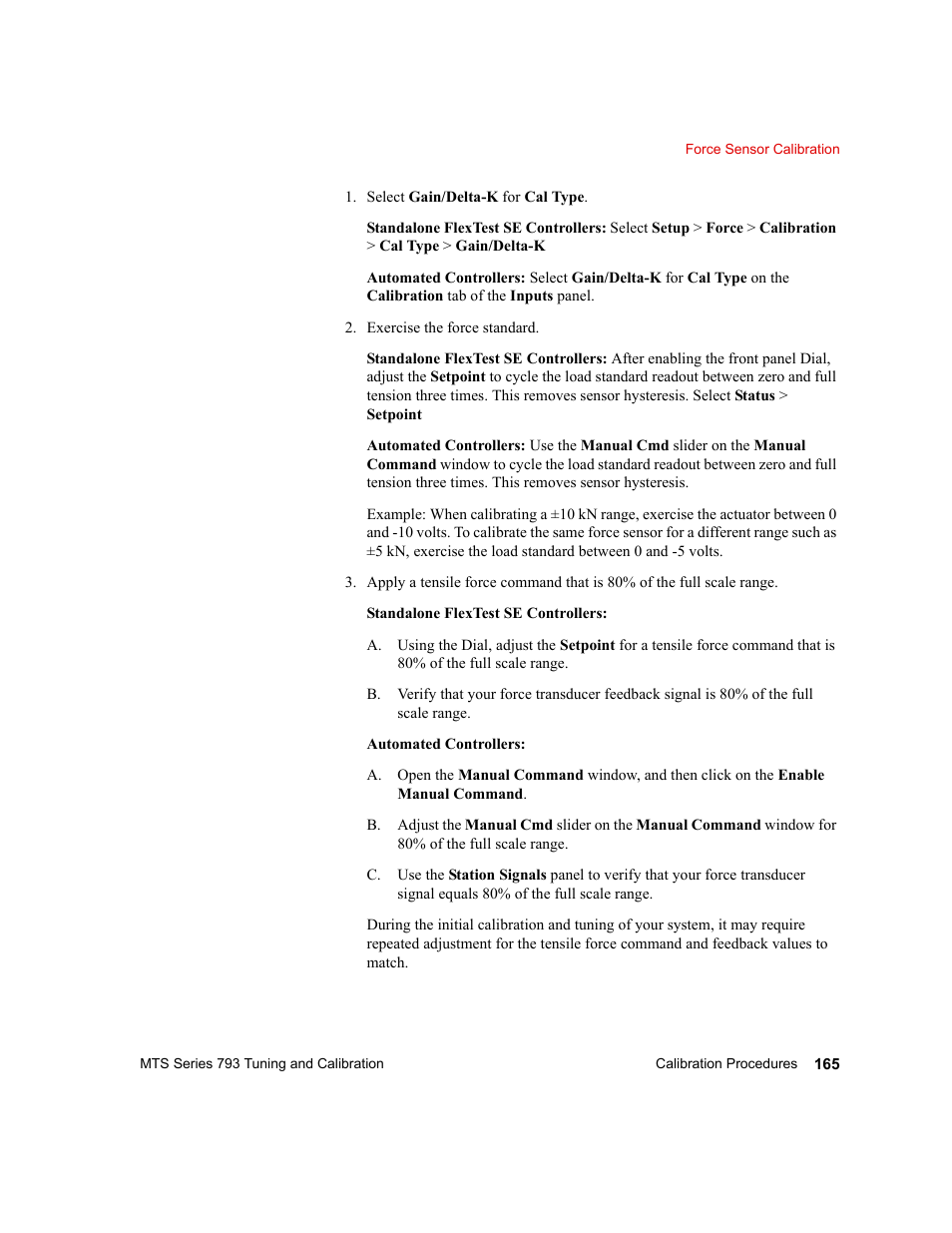 MTS Series 793 User Manual | Page 165 / 218