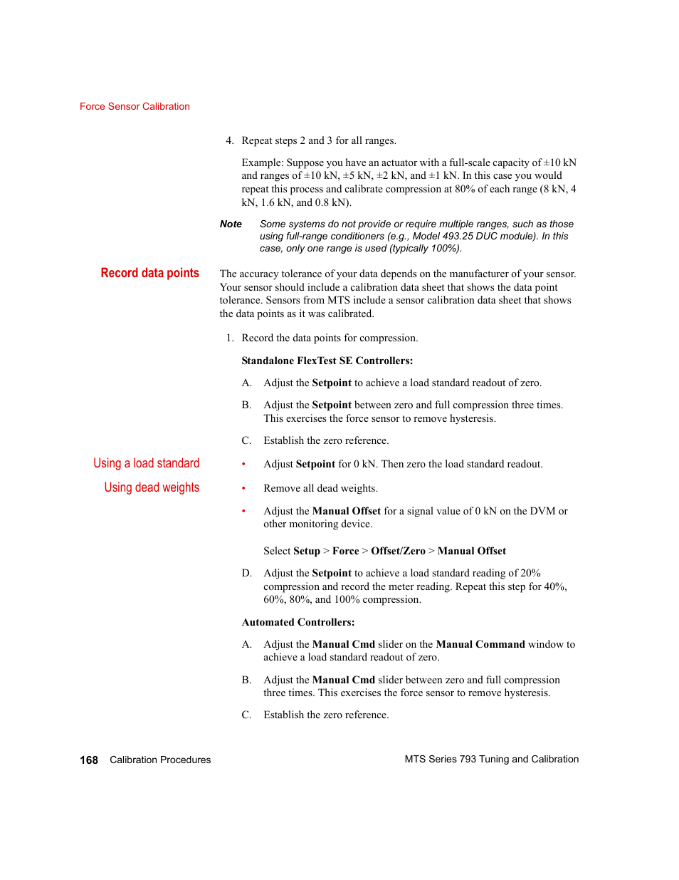 MTS Series 793 User Manual | Page 168 / 218
